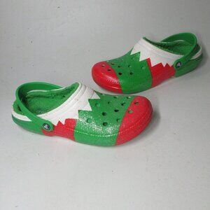 Crocs Christmas Elf Style Clog Red White Green Size Men's 11